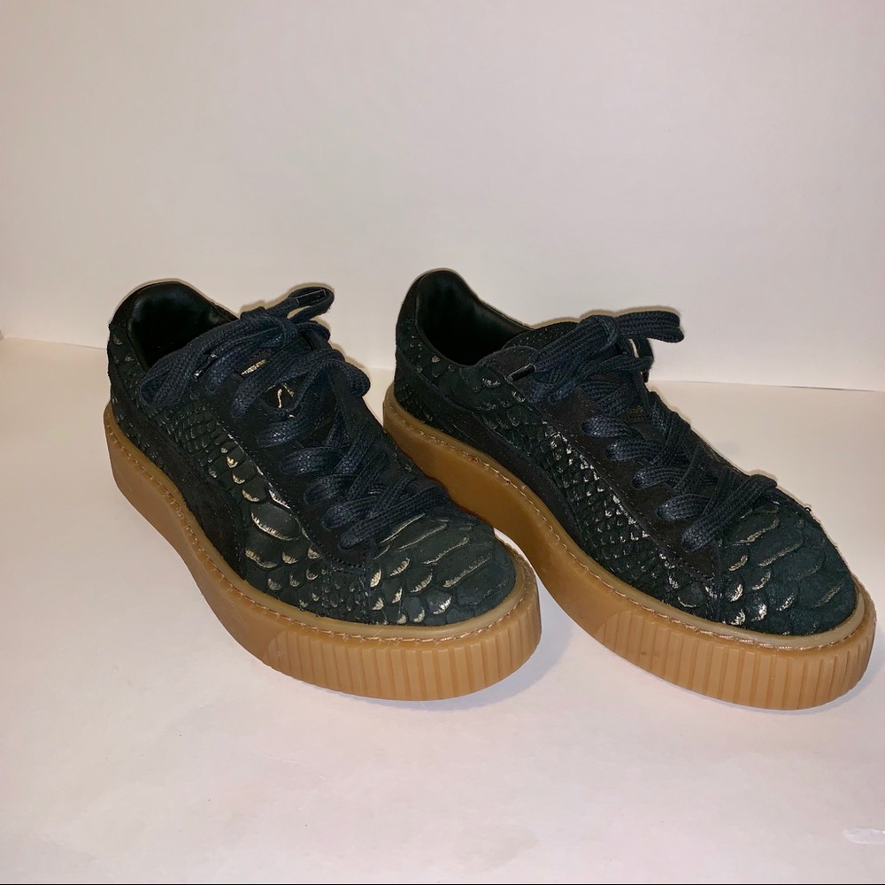 Rihanna Black and Gold Pumas⭐️Take 50% OFF - Picture 4 of 5